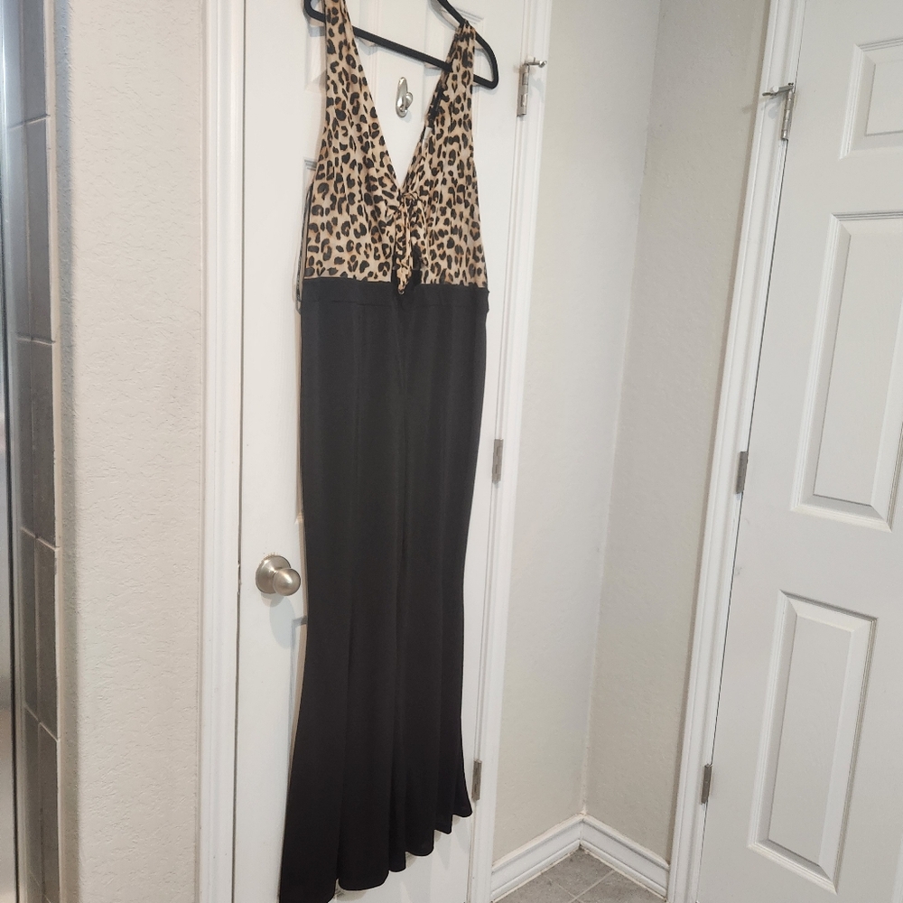 Leopard Print and Black jumper